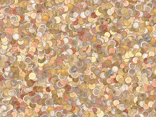 Image showing Euro coins background