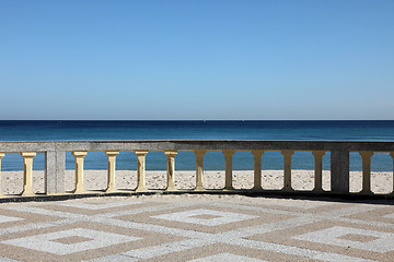 Image showing Promenade and beach of traditional seaside resort of Sousse, Tunisia