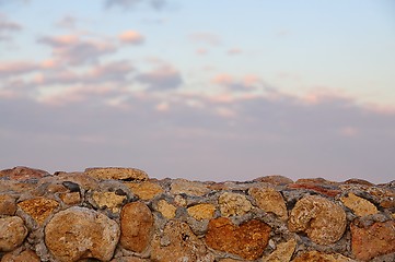 Image showing stone fence