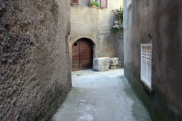 Image showing Ancient street in the city of Vrbnik, Croatia