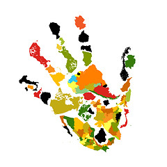 Image showing Abstract hand print