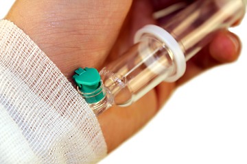 Image showing hand with infusion needle