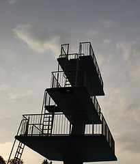 Image showing jump tower at the lido