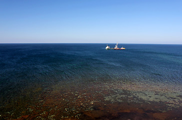 Image showing ship run aground