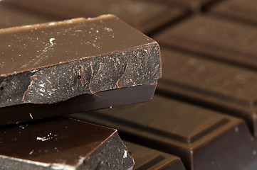 Image showing Crumbled chocolate bar