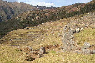 Image showing Inca castle ruins in Chinchero