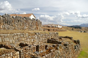 Image showing Inca castle ruins in Chinchero