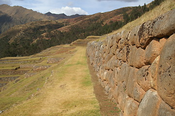 Image showing Inca castle ruins in Chinchero