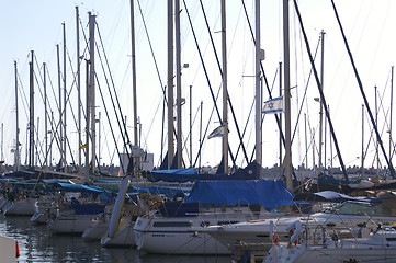 Image showing Yachts in Herzlia marina