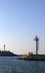 Image showing A lighthouse in Herzlia marina