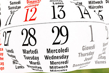 Image showing Calendar of leap year, February