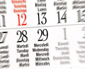 Image showing Calendar of leap year, February