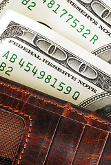 Image showing Dollar banknotes in wallet