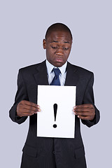 Image showing Businessman exclamation point