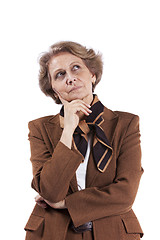 Image showing Senior businesswoman thinking