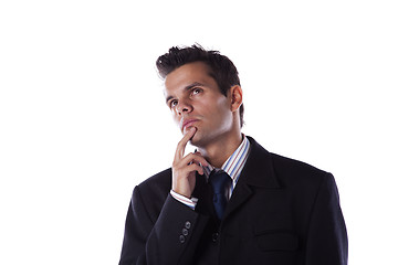 Image showing Businessman thinking 