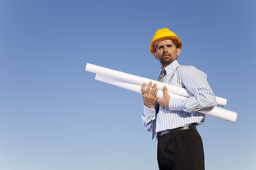 Image showing Engineer at the construction site