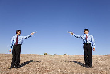 Image showing Businessman duel