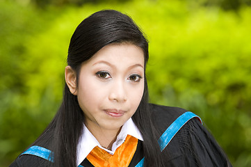 Image showing pretty asian student on her graduation day