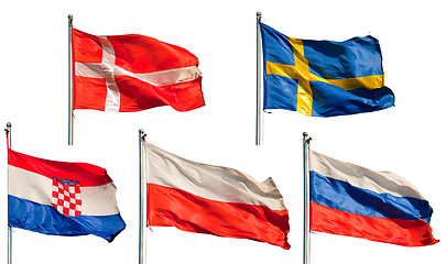 Image showing collection of european flags