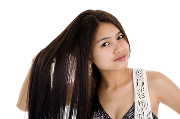 Image showing beautiful woman with long hair