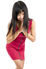 Image showing Asian woman with hands clasped