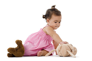 Image showing cute llittle girl with teddy