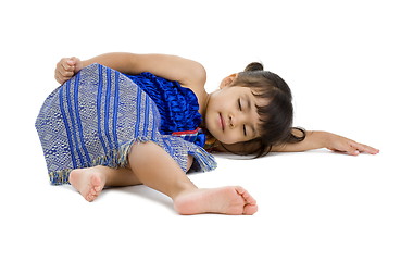 Image showing cute little girl sleeping