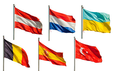 Image showing collection of european flags