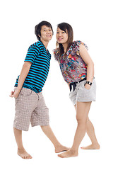 Image showing two young asian women