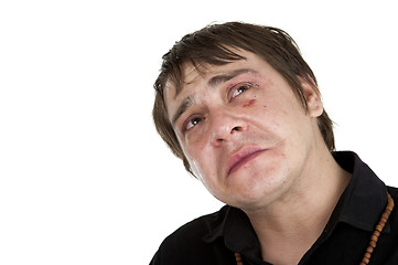 Image showing sad man crying