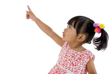 Image showing little girl pointing at something