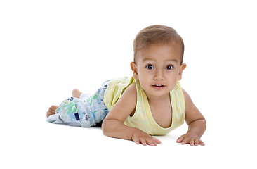 Image showing cute little boy in studio