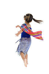 Image showing small girl with action move