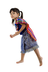 Image showing  little girl stepping to the side