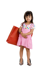 Image showing little shopaholic girl