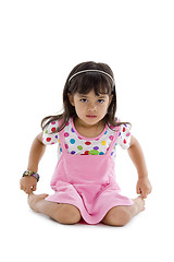 Image showing cute little girl with pink dress