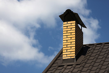 Image showing chimney on a roof