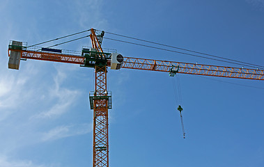 Image showing  building crane over sky 