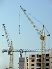 Image showing building cranes