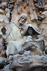 Image showing Sculpture in the exterior of the cathedral