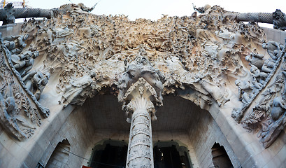 Image showing Sculpture in the exterior of the cathedral