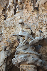 Image showing Sculpture in the exterior of the cathedral