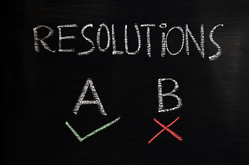 Image showing Resolutions