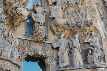 Image showing Sculpture in the exterior of the cathedral