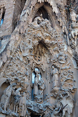 Image showing Sculpture in the exterior of the cathedral