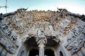 Image showing Sculpture in the exterior of the cathedral