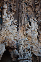 Image showing Sculpture in the exterior of the cathedral