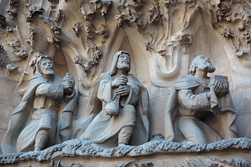 Image showing Sculpture in the exterior of the cathedral