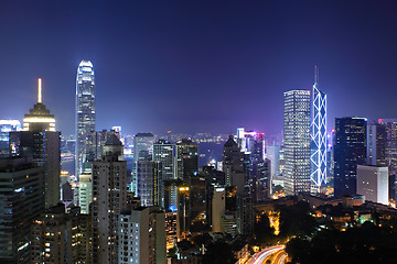 Image showing Hong Kong city at night